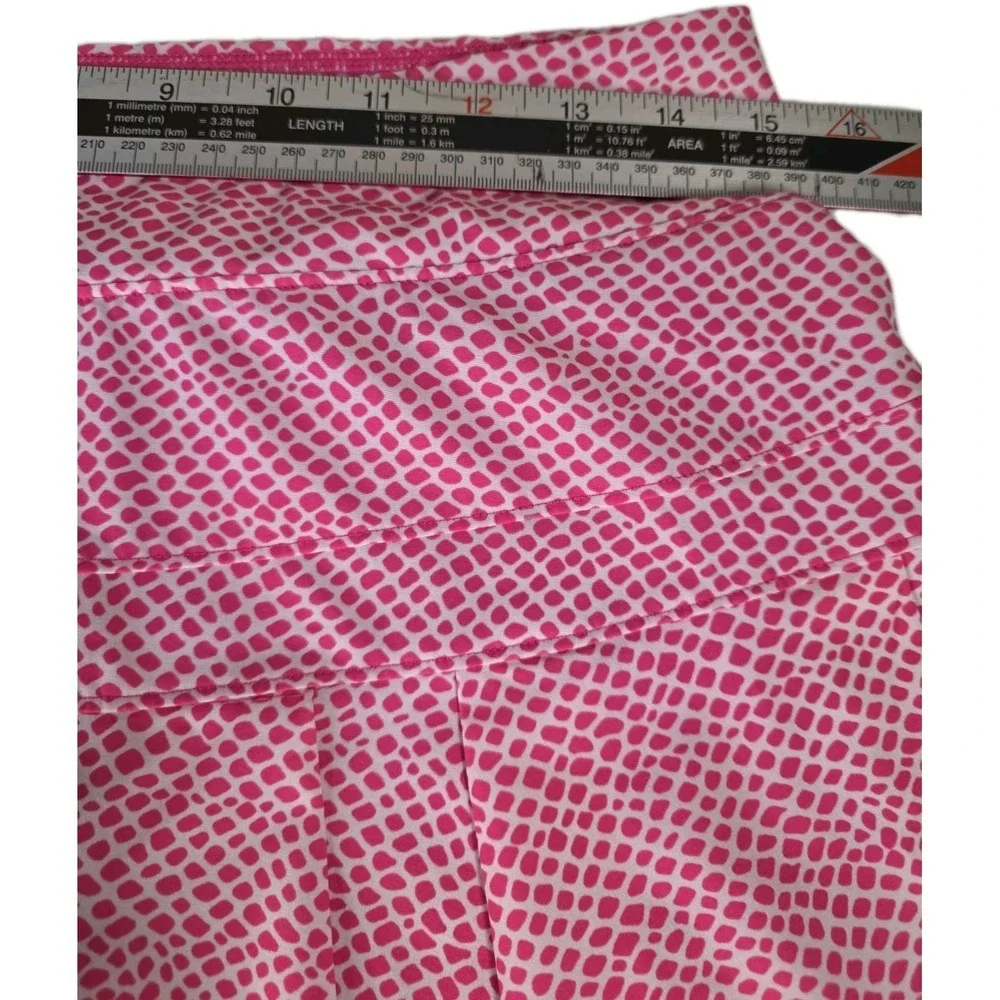 Nike Dri-FIT Victory Printed Tennis Skort Pink/White Pleated — Size Small Long